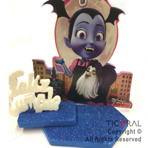 ADORNO VAMPIRINA GOMA EVA FELIZ CUMPLEAOS X1